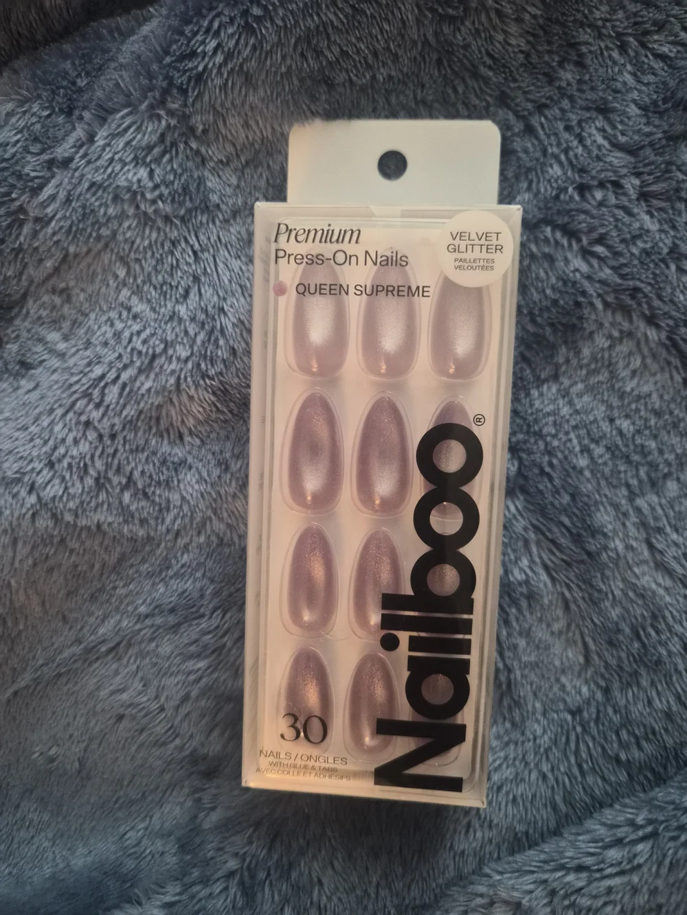 Nailboo- Queen Supreme Velvet Glitter Press-On Nails